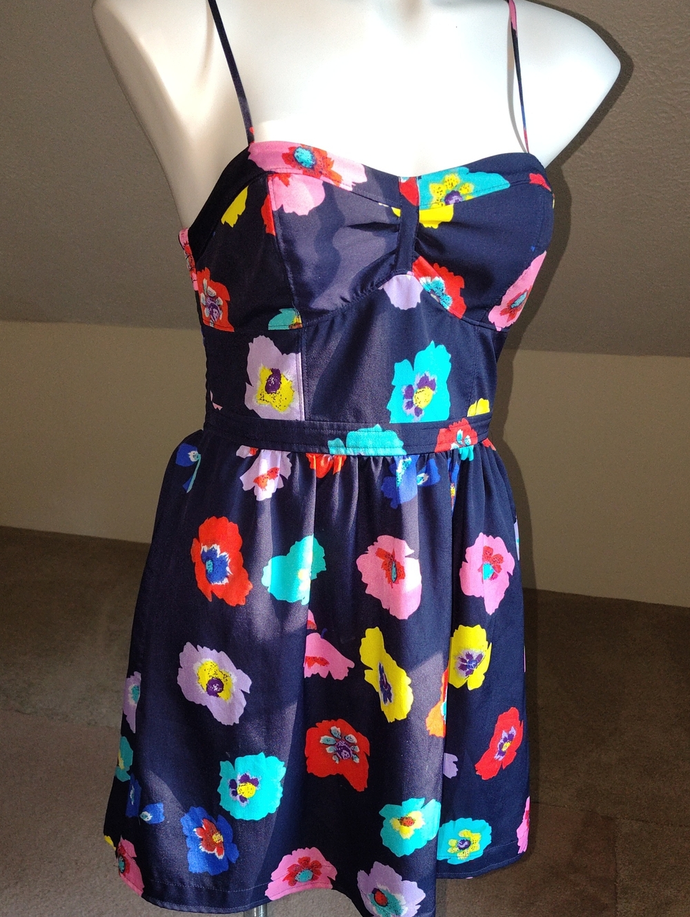 American Eagle Outfitters Floral Sundress with Bright Multicolor Blooms